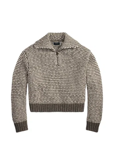 Polo Ralph Lauren Striped Sweater In Gray