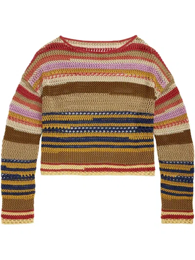 Polo Ralph Lauren Striped Sweater In Neutrals