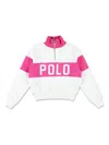 Polo Ralph Lauren Logo French Terry Quarter-zip Pullover In White