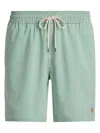 Polo Ralph Lauren Mens Traveller Striped Swim Shorts Raft Green Seersucker Xxl In Green