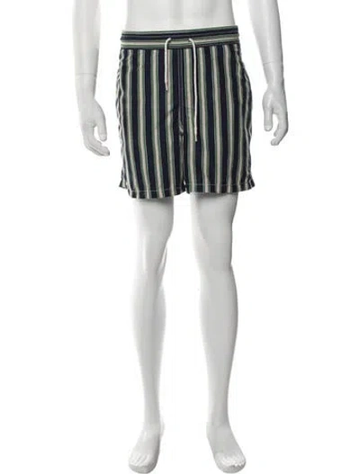 Pre-owned Polo Ralph Lauren Striped Swim Trunks In Blue/white