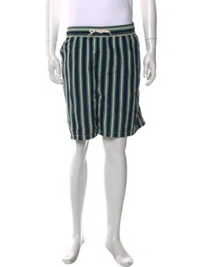 Pre-owned Polo Ralph Lauren Striped Swim Trunks W/ Tags In Blue/green/red