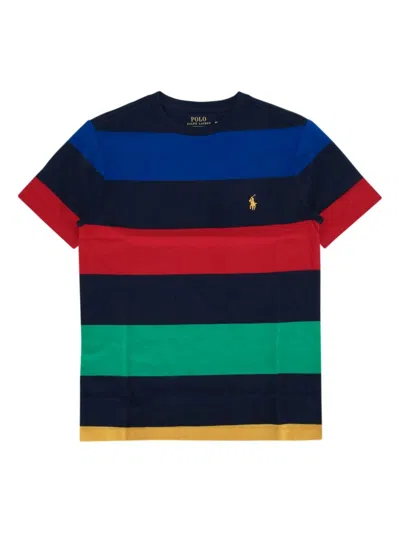 Polo Ralph Lauren Kids' Striped T-shirt In Blau