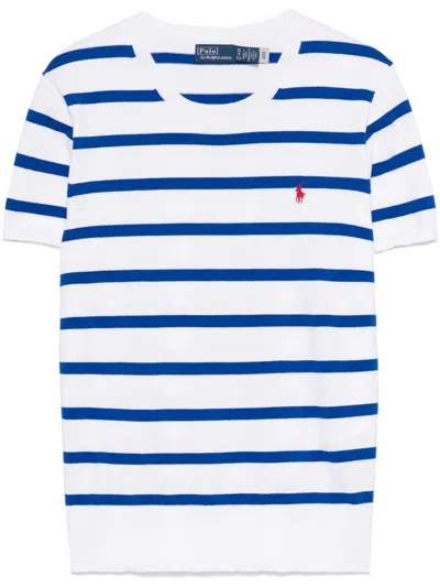 Polo Ralph Lauren Striped T-shirt In Blue