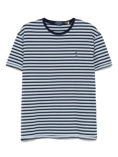Polo Ralph Lauren Striped T-shirt In Blue