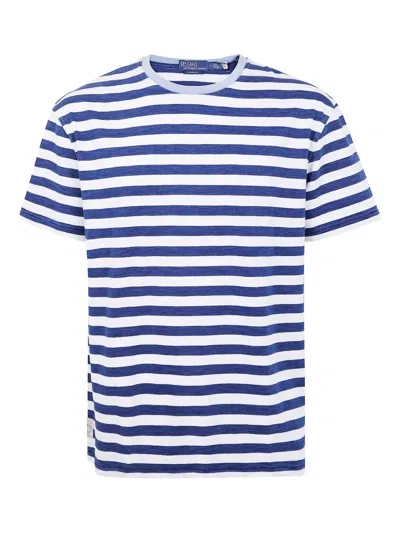 Polo Ralph Lauren Striped T-shirt In Blue