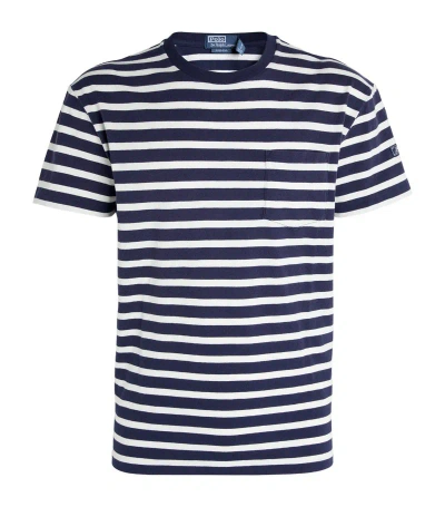 Polo Ralph Lauren Striped T-shirt In Navy