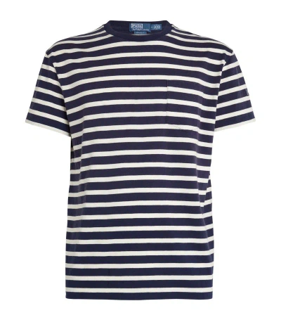 Polo Ralph Lauren Striped T-shirt In Navy