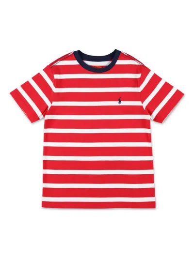 Polo Ralph Lauren Babies' Striped T-shirt In Red