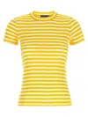 Polo Ralph Lauren Striped Crew Neck Short Sleeve Top In Yellow