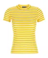 Polo Ralph Lauren Striped Crew Neck Short Sleeve Top In Yellow