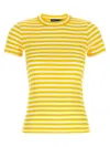 Polo Ralph Lauren Striped Crew Neck Short Sleeve Top In Yellow