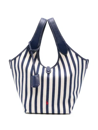Polo Ralph Lauren Striped Tote Bag In 中性色