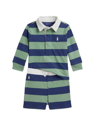 Polo Ralph Lauren Babies' Striped Tracksuit Set In Multi