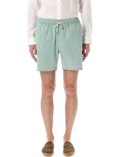 Polo Ralph Lauren Mens Key West Green Stripe Traveller Striped Swim Shorts Xxl