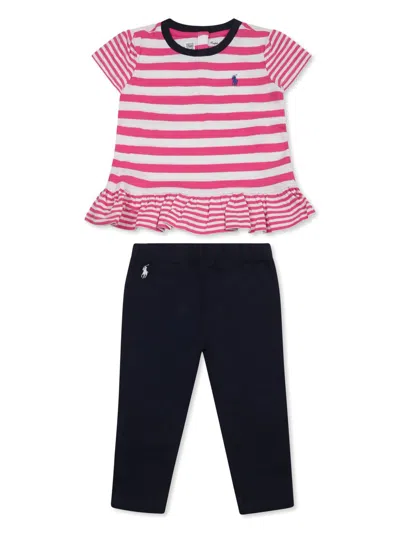 POLO RALPH LAUREN STRIPED TROUSER SET