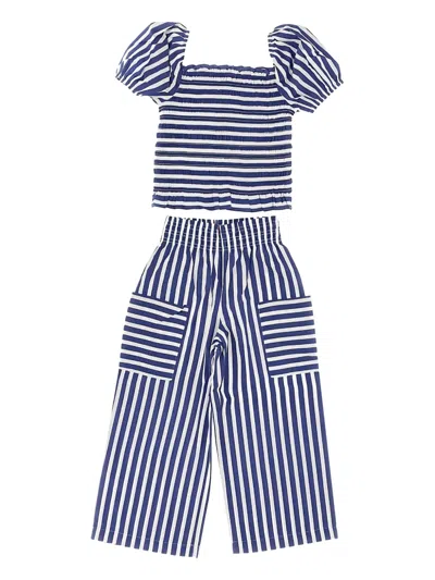 Polo Ralph Lauren Kids' Striped Trouser Set In Blue