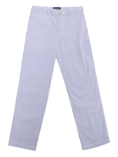 Polo Ralph Lauren Kids' Striped Trousers In Blue