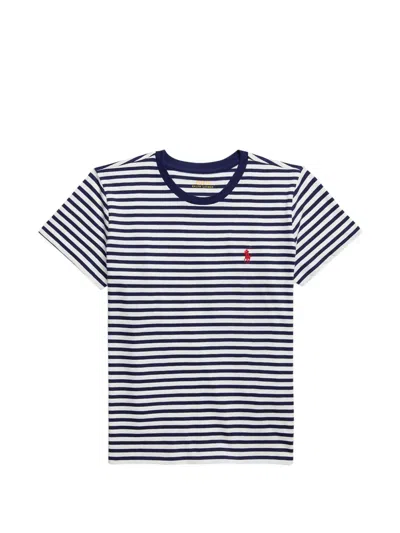 Polo Ralph Lauren Striped T-shirt In Blue