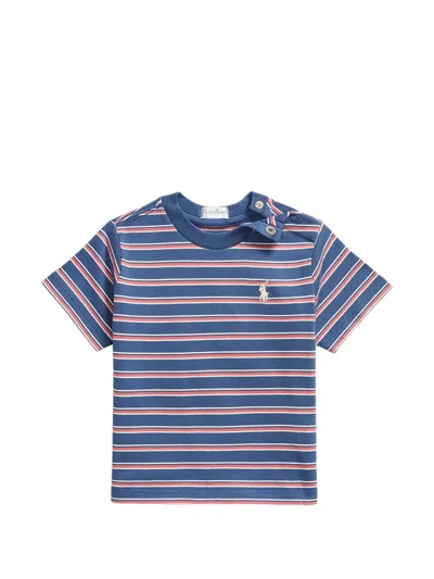 Polo Ralph Lauren Babies' Striped T-shirt In Blue