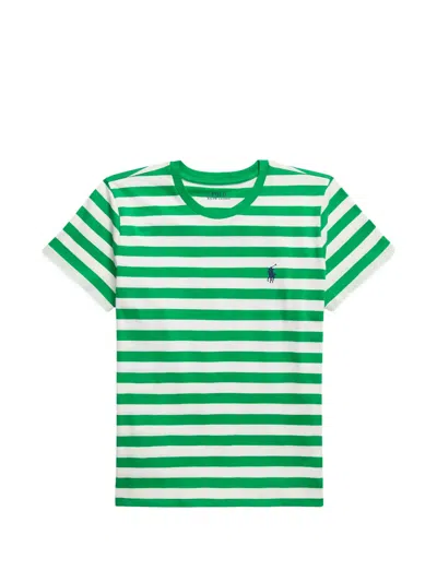 Polo Ralph Lauren Striped T-shirt In Green