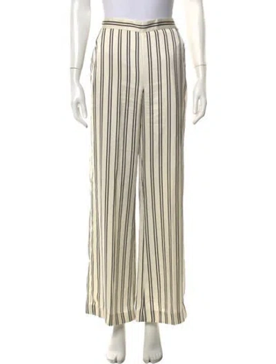 Pre-owned Polo Ralph Lauren Striped Wide Leg Pants In Neutral