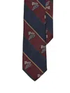 Polo Ralph Lauren Striped Winged-foot Neck Tie In Brown
