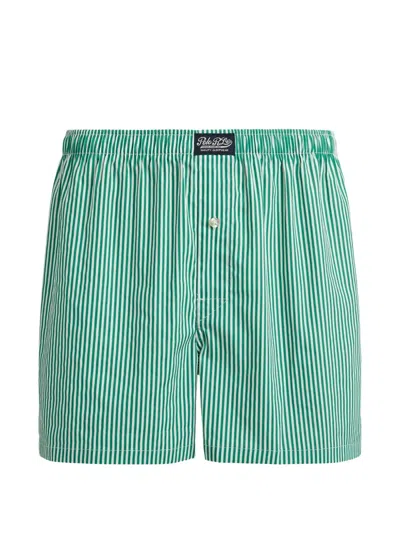 Polo Ralph Lauren Striped-pattern Boxers In Green