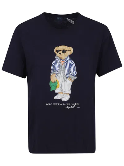 Polo Ralph Lauren Strpe Br Tee-short Sleeve-t-shirt In Blue