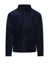 Polo Ralph Lauren Structured Button-up Field Jacket In Textured Corduroy In Black