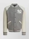 Polo Ralph Lauren Stylish Knit Jacket Contrast Sleeves In Gray