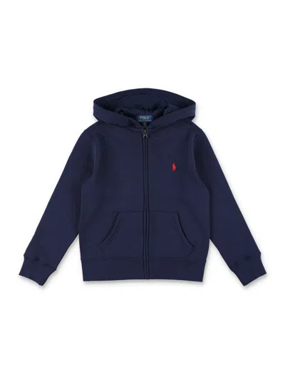 Polo Ralph Lauren Stylish Mini Full-zip Hoodie For Boys In Blue
