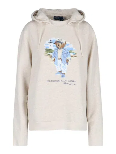 Polo Ralph Lauren Hooded Sweatshirt In Gray