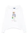 Polo Ralph Lauren Polo Bear Fleece Hoodie With Signature Detailing And Drawstring Hood In Gray
