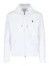 Polo Ralph Lauren Hooded Terry Sweatshirt With Zipper Closure In White