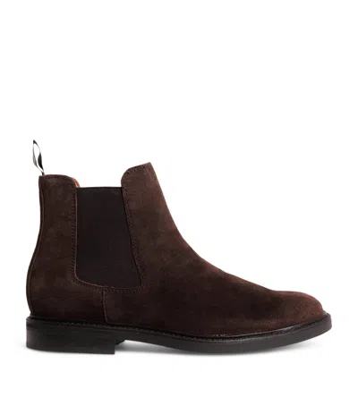 Polo Ralph Lauren Suede Asher Chelsea Boots In Brown
