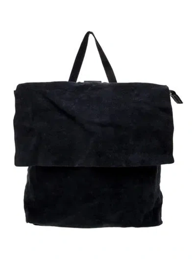 Pre-owned Polo Ralph Lauren Suede Backpack In Blue