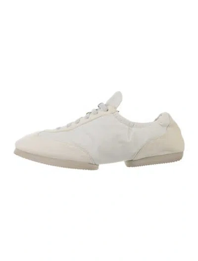 Pre-owned Polo Ralph Lauren Suede Ballet Flats In White