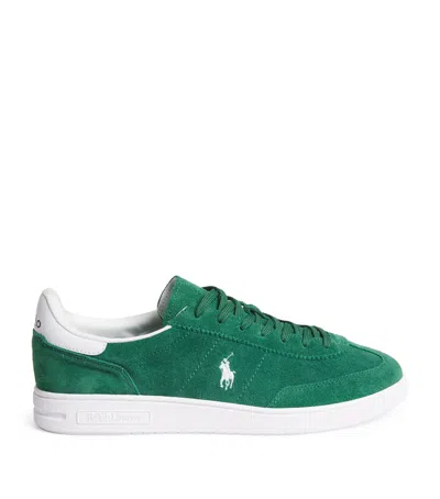 Polo Ralph Lauren Suede Bedford Sneakers In Green