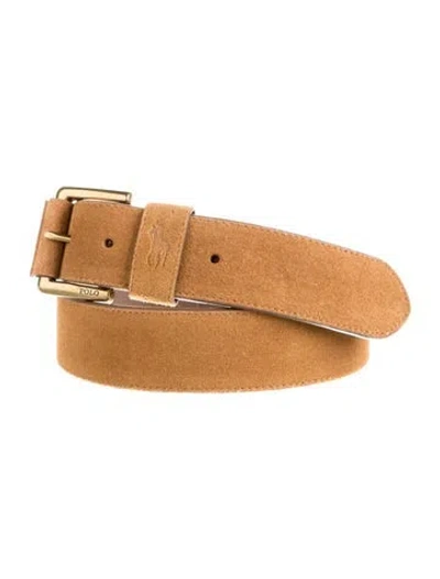 Pre-owned Polo Ralph Lauren Suede Belt In Brown