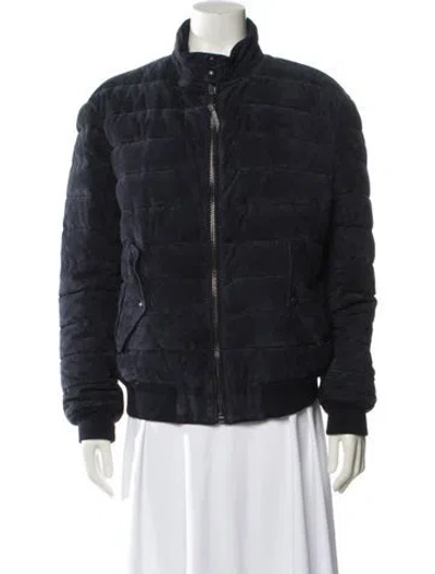 Pre-owned Polo Ralph Lauren Suede Jacket In Blue
