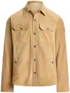 Polo Ralph Lauren Reversible Suede-taffeta Shirt Jacket In Neutrals