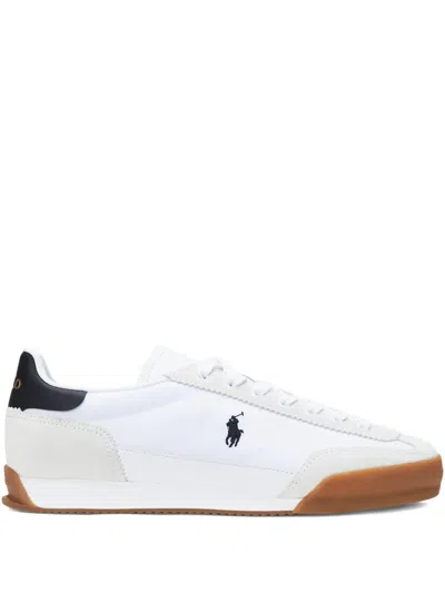Polo Ralph Lauren Hester Panelled Canvas Sneakers In White