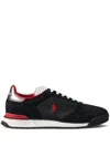 Polo Ralph Lauren Suede Leather Sneakers In Black