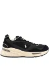 Polo Ralph Lauren Suede Leather Trainers In Black