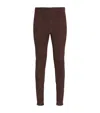 Polo Ralph Lauren Suede Leggings In Burgundy