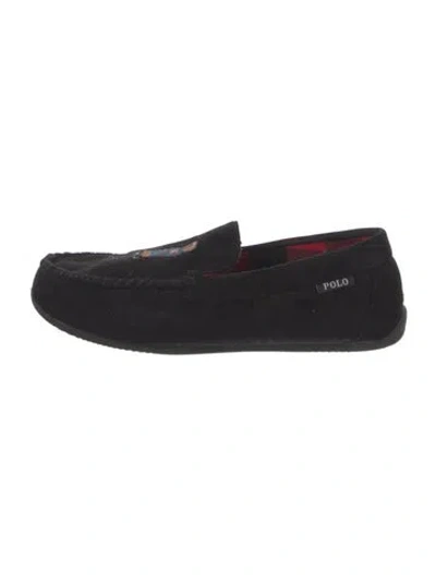 Pre-owned Polo Ralph Lauren Suede Loafers In Black