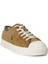 Polo Ralph Lauren Suede Logo Detail Sneakers In Neutral