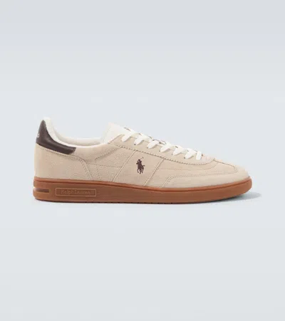 Polo Ralph Lauren Suede Low-top Sneakers In Nude