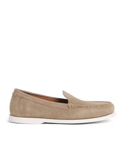Polo Ralph Lauren Suede Melton Loafers In Brown